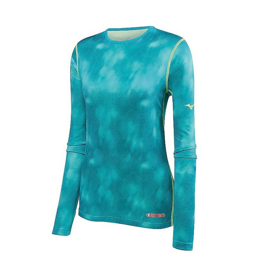 Base Layer Mizuno Breath Thermo Donna - Verde Acqua - 43278-KGFV